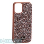 Чехол-накладка силиконовая со стразами SW для iPhone 12 mini (5.4") Светло-коричневый - фото 68000