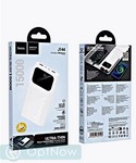 Аккумулятор внешний универсальный Hoco J144 Hymn 15000 mAh power bank (USB:5V-2.0A Max) Белый - фото 92282