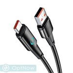 Дата-кабель USB Deppa Moon Usb - Type-C (72521) 66 Вт (1.2 м) нейлон, черный - фото 92354