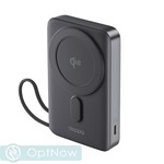 Аккумулятор внешний универсальный Deppa NRG Magsafe Qi2 10000 mAh (33701) 15 Вт с подставкой и встроенным кабелем, Черный - фото 92358
