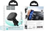 Автомобильный держатель Hoco H28 Rainbow ring magnetic holder магнитный универсальный в решетку черный - фото 92366