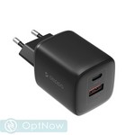 Адаптер питания Deppa USB-A + Type-C Power Delivery 3.0А QC 4.0 45Вт (11478) Черный - фото 92584