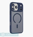 Чехол пластиковый KEEPHONE Mago Pro MagSafe для iPhone 17 Pro (6.3") матовый Синий - фото 92727