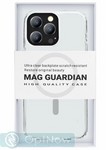 Чехол-накладка пластиковая KZDOO Mag Guardian для Iphone 16 Pro Max (6.9") с силиконовым бортом Clear - фото 92714