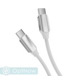 Дата-кабель Deppa Silk Type-C - Type-C (72558), 100Вт (1.5м) Белый - фото 92787