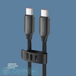 Дата-кабель Deppa Silk Type-C - Type-C (72536), 60Вт (1.2м) Черный - фото 92806