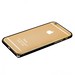 Бампер Fashion Case для iPhone 6s/ 6 (4.7) металлический черный с золотой полоской - фото 8077