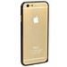 Бампер Fashion Case для iPhone 6s/ 6 (4.7) металлический черный с золотой полоской - фото 8079