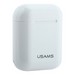 Bluetooth-гарнитура USAMS F10 LU Series (original size) Touch control BT 5.0 (BHULU01) 300mah с зарядным устройством Белый - фото 56417