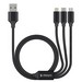 Дата-кабель USB Deppa 3в1 (MicroUSB, Type-C, Ligthning) алюминий D-72299 (1.2м) черный - фото 62957