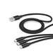 Дата-кабель USB Deppa 3в1 (MicroUSB, Type-C, Ligthning) алюминий D-72299 (1.2м) черный - фото 62958