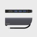 Переходник Deppa Type-C Hub 5в1 (73125) Type-C to USB3.0x3/ HDMI/ Type-C Power Delivery для MacBook Графитовый - фото 64296