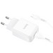 Адаптер питания Hoco N2 Vigour single port charger с кабелем Lightning (USB: 5V max 2.1A) Белый - фото 64715