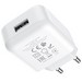 Адаптер питания Hoco N2 Vigour single port charger Apple&Android (USB: 5V max 2.1A) Белый - фото 64729