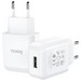 Адаптер питания Hoco N2 Vigour single port charger Apple&Android (USB: 5V max 2.1A) Белый - фото 64730
