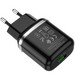 Адаптер питания Hoco N3 Special single port QC3.0 charger Apple&Android (USB: 3.6-6.5V 3.0A/6.6-9V 2.0A/ 18W) Черный - фото 64745