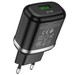 Адаптер питания Hoco N3 Special single port QC3.0 charger Apple&Android (USB: 3.6-6.5V 3.0A/6.6-9V 2.0A/ 18W) Черный - фото 64746