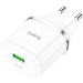 Адаптер питания Hoco N3 Special single port QC3.0 charger Apple&Android (USB: 3.6-6.5V 3.0A/6.6-9V 2.0A/18W) Белый - фото 64739