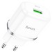 Адаптер питания Hoco N3 Special single port QC3.0 charger Apple&Android (USB: 3.6-6.5V 3.0A/6.6-9V 2.0A/18W) Белый - фото 64741
