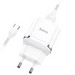 Адаптер питания Hoco N3 Special single port QC3.0 charger с кабелем Type-C (USB: 3.6-6.5V 3.0A/6.6-9V 2.0A/ 18W) Белый - фото 64758