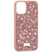 Чехол-накладка силиконовая со стразами SWAROVSKI Crystalline для iPhone 12 mini (5.4") Светло-коричневый №2 - фото 65123