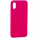 Накладка силиконовая MItrifON для iPhone XS/ X (5.8") без логотипа Bright pink Ярко-розовый №47 - фото 66352