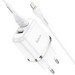 Адаптер питания Hoco N4 Aspiring dual port charger с кабелем Lightning (2USB: 5V max 2.4A) Белый - фото 66500