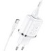 Адаптер питания Hoco N4 Aspiring dual port charger с кабелем Type-C (2USB: 5V max 2.4A) Белый - фото 66513