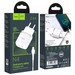 Адаптер питания Hoco N4 Aspiring dual port charger с кабелем Type-C (2USB: 5V max 2.4A) Белый - фото 66516