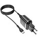 Адаптер питания Hoco N4 Aspiring dual port charger с кабелем Type-C (2USB: 5V max 2.4A) Черный - фото 66518