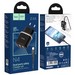 Адаптер питания Hoco N4 Aspiring dual port charger с кабелем Type-C (2USB: 5V max 2.4A) Черный - фото 66522