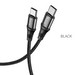 Дата-кабель Hoco X50 Type-C to Type-C Exquisito 100W charging data cable (20V-5A, 100Вт Max) 2.0 м Черный - фото 67823