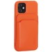 Чехол-накладка кожаный Mutural для Iphone 12 mini (5.4") с бумажником MagSafe Оранжевый - фото 68029