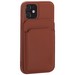 Чехол-накладка кожаный Mutural для Iphone 12 mini (5.4") с бумажником MagSafe Коричневый - фото 68032