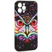 Чехол-накладка силикон MItriFON для iPhone 12 Pro (6.1") 0.8мм с флуоресцентным рисунком Сова Фиолетовая T9 - фото 68135