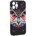 Чехол-накладка силикон MItriFON для iPhone 12 Pro Max (6.7") 0.8мм с флуоресцентным рисунком Сова Фиолетовая T9 - фото 68354