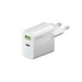 Адаптер питания Deppa USB A + Type-C Power Delivery 3.0А QC 3.0 20Вт D-11398 (5В/ 3А, 9В/ 2А, 12В/ 1.5А) Белый - фото 87395
