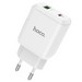 Адаптер питания Hoco N5 Favor dual port PD+QC 3.0 charger (USB: 5V max 3.0A/ 20Вт) Белый - фото 69161