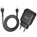 Адаптер питания Hoco N5 Favor dual port PD+QC 3.0 charger с кабелем Lightning to Type-C (USB: 5V max 3.0A/ 20Вт) Черный - фото 69174