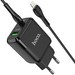 Адаптер питания Hoco N5 Favor dual port PD+QC 3.0 charger с кабелем Lightning to Type-C (USB: 5V max 3.0A/ 20Вт) Черный - фото 69176