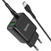 Адаптер питания Hoco N5 Favor dual port PD+QC 3.0 charger с кабелем Type-C to Type-C (USB: 5V max 3.0A/ 20Вт) Черный - фото 69185