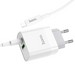 Адаптер питания Hoco C80A PD20W+QC3.0 charger с кабелем Type-C to Lightning (USB: 5V max 3.1A/ 20Вт) Белый - фото 69304