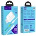 Адаптер питания Hoco C80A PD20W+QC3.0 charger с кабелем Type-C to Lightning (USB: 5V max 3.1A/ 20Вт) Белый - фото 80670