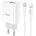 Адаптер питания Hoco C80A PD20W+QC3.0 charger с кабелем Type-C to Lightning (USB: 5V max 3.1A/ 20Вт) Белый - фото 69300