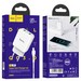 Адаптер питания Hoco N6 Charmer dual port QC3.0 charger с кабелем Type-C (2USB: 5V max 3.0A) 18W Белый - фото 69359