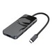 Переходник Hoco HB15 Easy Show 5в1 Type-C to USB3.0x3/ HDMI 4K/ PD 67W для MacBook Графитовый - фото 69622
