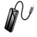 Переходник Hoco HB15 Easy Show 5в1 Type-C to USB3.0x3/ HDMI 4K/ PD 67W для MacBook Графитовый - фото 69623