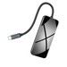 Переходник Hoco HB15 Easy Show 5в1 Type-C to USB3.0x3/ HDMI 4K/ PD 67W для MacBook Графитовый - фото 69624