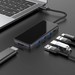 Переходник Hoco HB15 Easy Show 5в1 Type-C to USB3.0x3/ HDMI 4K/ PD 67W для MacBook Графитовый - фото 69626
