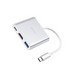 Переходник Hoco HB14 Easy use 3в1 Type-C to USB3.0/ HDMI 4K/ PD для MacBook Серебристый - фото 69635